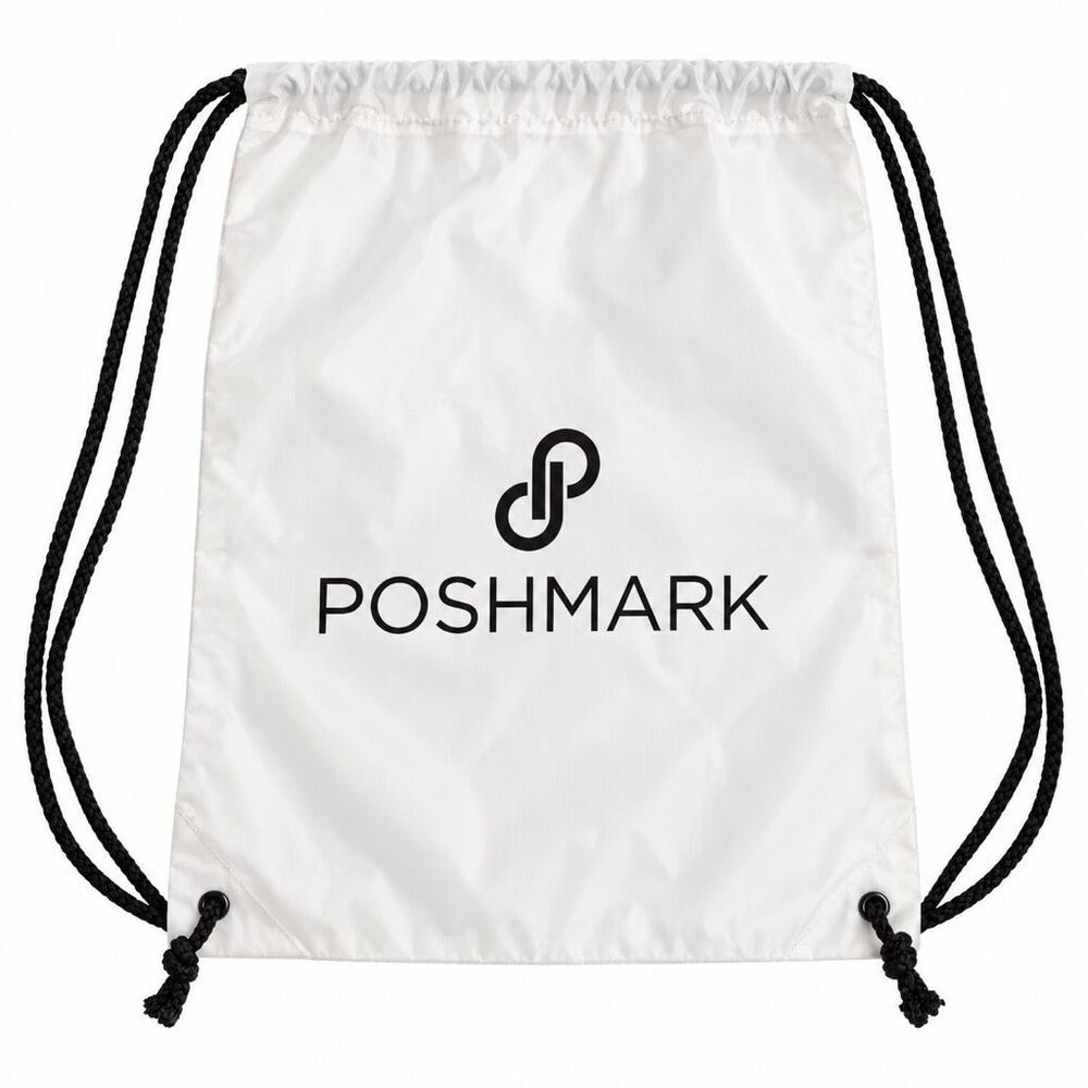 Poshmark Drawstring Bag In White & Black